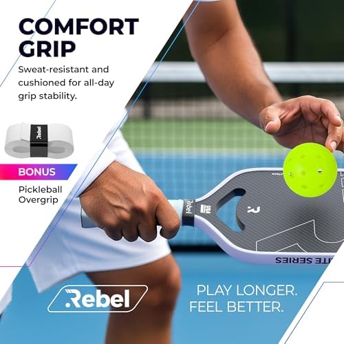 Professional Carbon Fiber Pickleball Paddle for Maximum Control and Power | USAPA Approved 16mm Polymer Core Carbon Fib