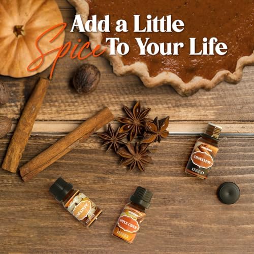 ARVIDSSON Autumn Spice Essential Oil Set - Cinnamon, Pumpkin Pie, Harvest Spice | Perfect for Diffusing in Your Home th