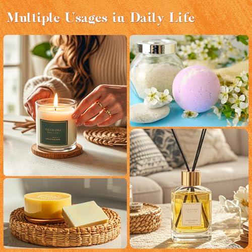 ASAKUKI Peppermint, Vanilla Cupcake, Sparkling Cinnamon Essential Oils 6 x 10 ml