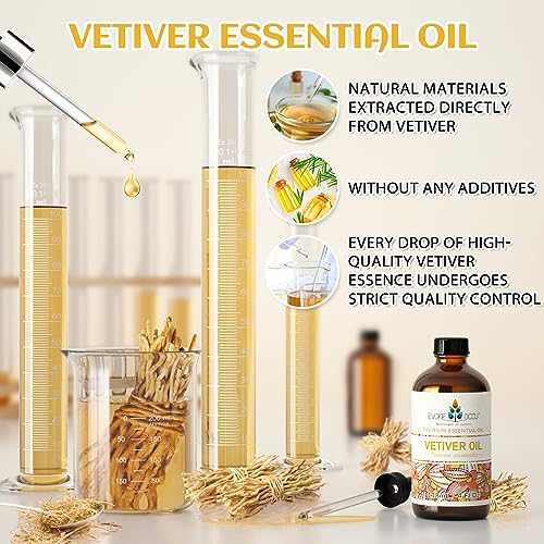 EVOKE OCCU Vanilla and Vetiver Essential Oil for Relaxation - 4 Fl Oz - Stress Relief and Sleep Aid