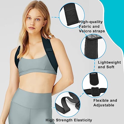 Posture Corrector for Men & Women, Clavicle Support Brace, Adjustable Back Straightener, Neck & Back Pain Relief | Post