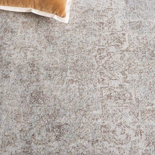 SAFAVIEH Evoke Collection Area Rug - Grey & Gold, Shabby Chic Oriental Medallion Design, Non-Shedding & Easy Care, Perfe - Image 213