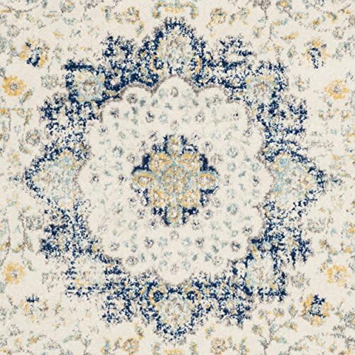 SAFAVIEH Evoke Collection Area Rug - Grey & Gold, Shabby Chic Oriental Medallion Design, Non-Shedding & Easy Care, Perfe - Image 24