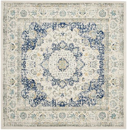 SAFAVIEH Evoke Collection Area Rug - Grey & Gold, Shabby Chic Oriental Medallion Design, Non-Shedding & Easy Care, Perfe - Image 198