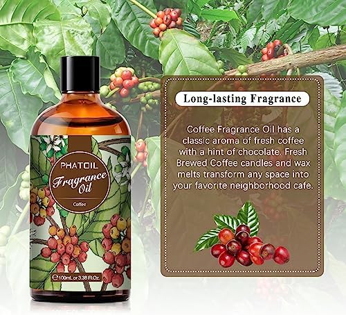 PHATOIL |38FL.OZ Coffee Fragrance Oils for Aromatherapy - Perfect for Diffuser and DIY Projects, Essential Oils for Home