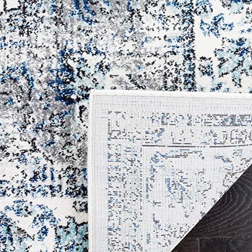 SAFAVIEH Evoke Collection Area Rug - Grey & Gold, Shabby Chic Oriental Medallion Design, Non-Shedding & Easy Care, Perfe - Image 81