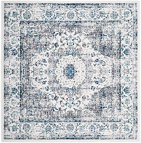 SAFAVIEH Evoke Collection Area Rug - Grey & Gold, Shabby Chic Oriental Medallion Design, Non-Shedding & Easy Care, Perfe - Image 172