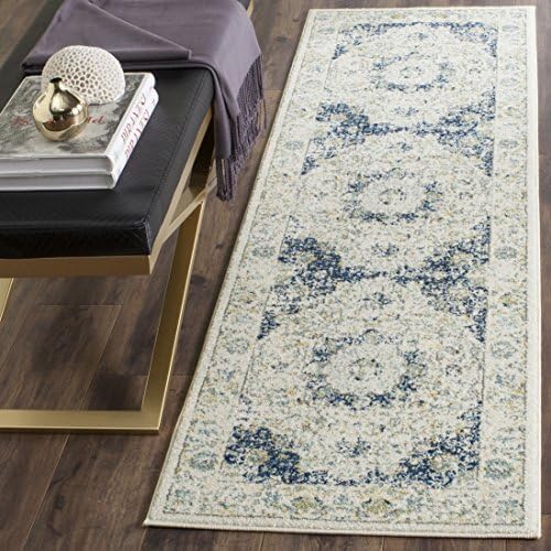 SAFAVIEH Evoke Collection Area Rug - Grey & Gold, Shabby Chic Oriental Medallion Design, Non-Shedding & Easy Care, Perfe - Image 75