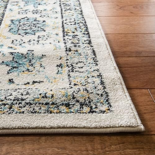SAFAVIEH Evoke Collection Area Rug - Grey & Gold, Shabby Chic Oriental Medallion Design, Non-Shedding & Easy Care, Perfe - Image 27