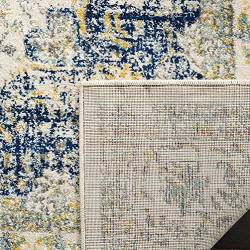 SAFAVIEH Evoke Collection Area Rug - Grey & Gold, Shabby Chic Oriental Medallion Design, Non-Shedding & Easy Care, Perfe - Image 78