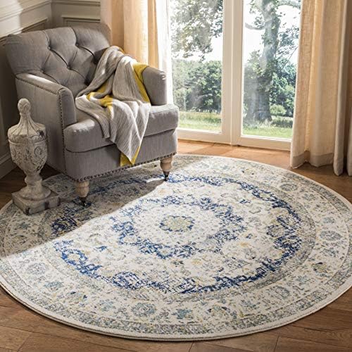SAFAVIEH Evoke Collection Area Rug - Grey & Gold, Shabby Chic Oriental Medallion Design, Non-Shedding & Easy Care, Perfe - Image 132