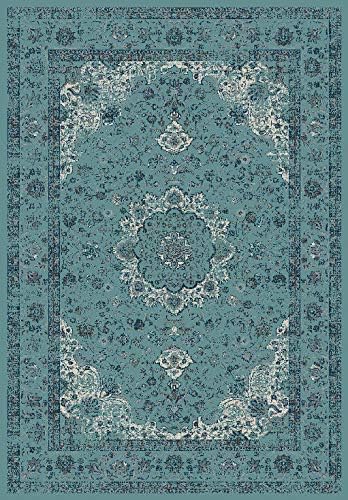 SAFAVIEH Evoke Collection Area Rug - Grey & Gold, Shabby Chic Oriental Medallion Design, Non-Shedding & Easy Care, Perfe - Image 230