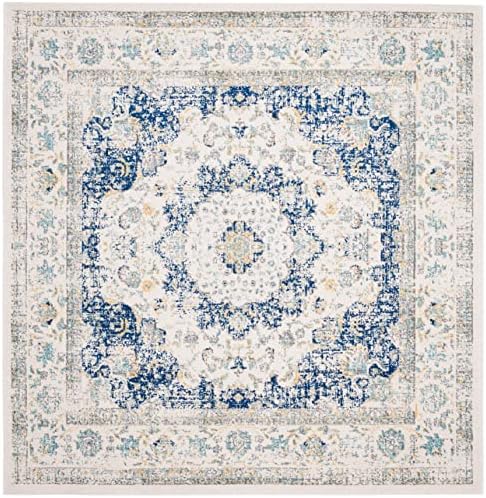 SAFAVIEH Evoke Collection Area Rug - Grey & Gold, Shabby Chic Oriental Medallion Design, Non-Shedding & Easy Care, Perfe - Image 29