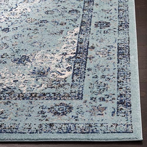 SAFAVIEH Evoke Collection Area Rug - Grey & Gold, Shabby Chic Oriental Medallion Design, Non-Shedding & Easy Care, Perfe - Image 155