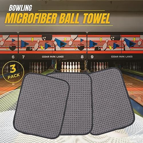 TonGass Microfiber Bowling Ball Towel Premium Quality for Bowling Enthusiasts in Convenient 3-Pack Format