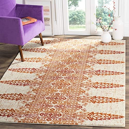 SAFAVIEH Evoke Collection Area Rug - Ivory & Gold, Non-Shedding & Easy Care, Ideal for High Traffic Areas in Living Room - Image 12