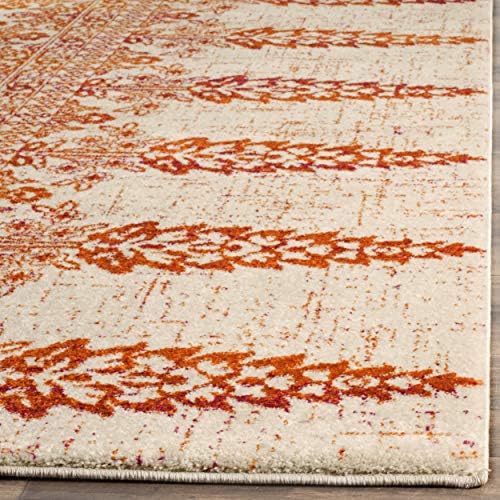 SAFAVIEH Evoke Collection Area Rug - Ivory & Gold, Non-Shedding & Easy Care, Ideal for High Traffic Areas in Living Room - Image 3