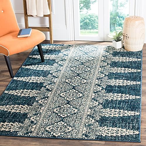 SAFAVIEH Evoke Collection Area Rug - Ivory & Gold, Non-Shedding & Easy Care, Ideal for High Traffic Areas in Living Room - Image 95