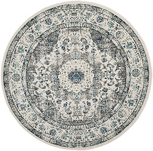 SAFAVIEH Evoke Collection Area Rug - Grey & Gold, Shabby Chic Oriental Medallion Design, Non-Shedding & Easy Care, Perfe - Image 224