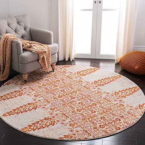 SAFAVIEH Evoke Collection Area Rug - Ivory & Gold, Non-Shedding & Easy Care, Ideal for High Traffic Areas in Living Room - Image 82