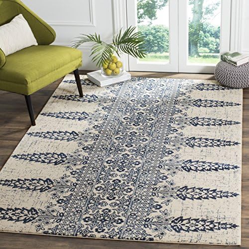 SAFAVIEH Evoke Collection Area Rug - Ivory & Gold, Non-Shedding & Easy Care, Ideal for High Traffic Areas in Living Room - Image 97