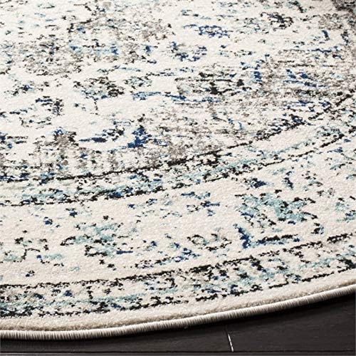 SAFAVIEH Evoke Collection Area Rug - Grey & Gold, Shabby Chic Oriental Medallion Design, Non-Shedding & Easy Care, Perfe - Image 143
