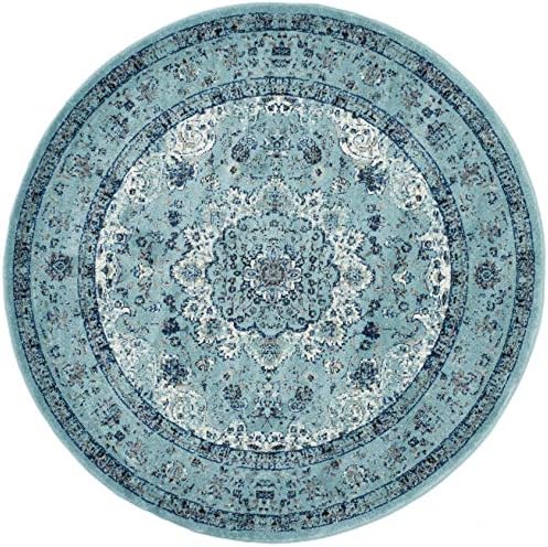 SAFAVIEH Evoke Collection Area Rug - Grey & Gold, Shabby Chic Oriental Medallion Design, Non-Shedding & Easy Care, Perfe - Image 106