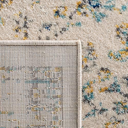 SAFAVIEH Evoke Collection Area Rug - Grey & Gold, Shabby Chic Oriental Medallion Design, Non-Shedding & Easy Care, Perfe - Image 148