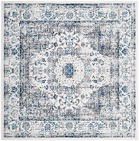 SAFAVIEH Evoke Collection Area Rug - Grey & Gold, Shabby Chic Oriental Medallion Design, Non-Shedding & Easy Care, Perfe - Image 108