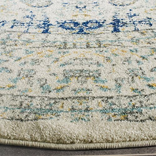 SAFAVIEH Evoke Collection Area Rug - Grey & Gold, Shabby Chic Oriental Medallion Design, Non-Shedding & Easy Care, Perfe - Image 134