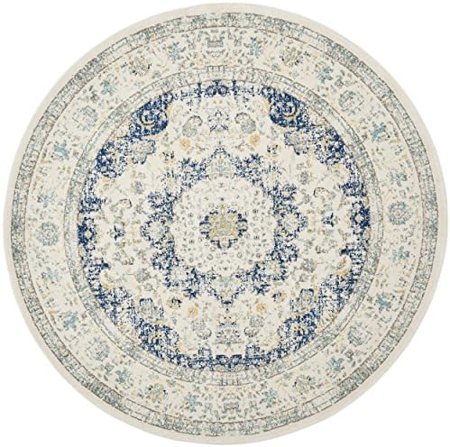 SAFAVIEH Evoke Collection Area Rug - Grey & Gold, Shabby Chic Oriental Medallion Design, Non-Shedding & Easy Care, Perfe - Image 177