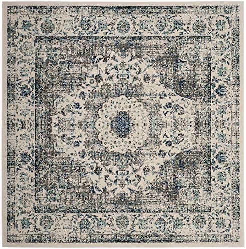 SAFAVIEH Evoke Collection Area Rug - Grey & Gold, Shabby Chic Oriental Medallion Design, Non-Shedding & Easy Care, Perfe - Image 218