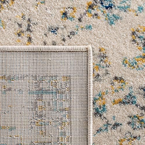 SAFAVIEH Evoke Collection Area Rug - Grey & Gold, Shabby Chic Oriental Medallion Design, Non-Shedding & Easy Care, Perfe - Image 20