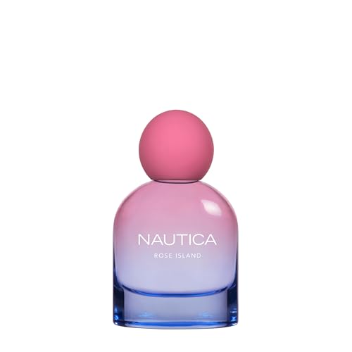 Nautica For Her Rose Island Eau De Parfum, Long Lasting & Mood-Boosting Women's Perfume, 1.6 Fl Oz Vegan Formula
