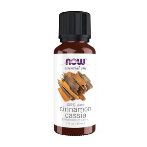 NOW Essential Oils Cinnamon Cassia Oil for Warming Aromatherapy, Steam Distilled, 100% Pure, Vegan, Child Resistant Cap