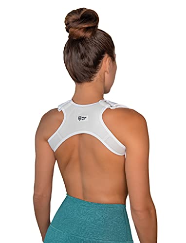 Upper Back Posture Corrector - for Women and Men - Support Brace and Straightener - Rounded Shoulder Alignment - Discree