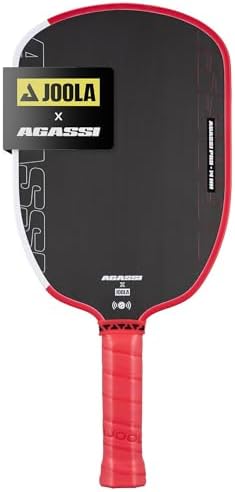 JOOLA Agassi PRO IV 14mm Pickleball Paddle - Carbon Fiber Surface Increases Spin & Control for Experts | JOOLA Agassi P