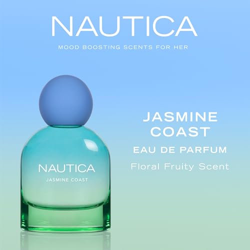 Nautica For Her Rose Island Eau De Parfum, Long Lasting & Mood-Boosting Women's Perfume, 1.6 Fl Oz Vegan Formula