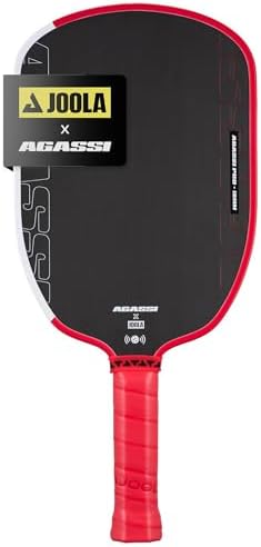 JOOLA Agassi PRO IV 14mm Pickleball Paddle - Carbon Fiber Surface Increases Spin & Control for Experts | JOOLA Agassi P