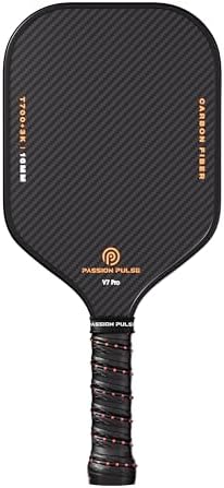 V7 Pro Pickleball Paddle - 3K Raw Carbon Fiber, 16mm Polypropylene Core, 3D PulseGrip Handle, Ideal for All Skill Levels