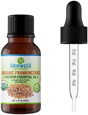 Grimweed Apothecary USDA Organic Cinnamon Essential Oil - Therapeutic Grade - 15mL - Diffuser Oil - 100% All Natural - w