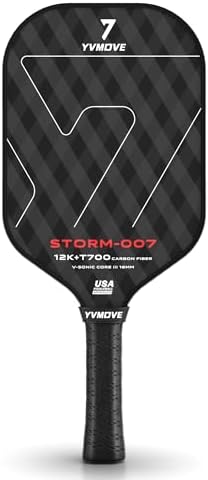 T700 Raw Carbon Fiber Pickleball Paddle for Ultimate Spin & Consistency USAPA ApprovedPremium Pickle Ball Racket with 16
