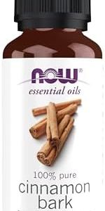 NOW Essential Oils Cinnamon Bark Oil, Pure Aromatherapy for Warmth, Vegan & Child Safe, 100% Steamed Distilled, 1-Ounce