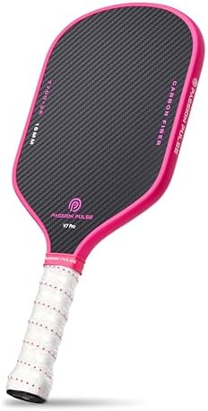 V7 Pro Pickleball Paddle - 3K Raw Carbon Fiber, 16mm Polypropylene Core, 3D PulseGrip Handle, Ideal for All Skill Levels