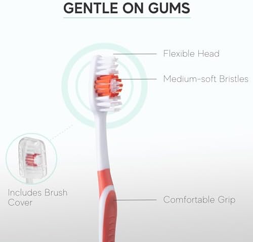 Bulk Individually Wrapped Toothbrushes Red Green Blue Pink for Travelers and Families | Long Lasting 3+ Months Disposab