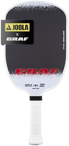 JOOLA Agassi PRO IV 14mm Pickleball Paddle - Carbon Fiber Surface Increases Spin & Control for Experts | JOOLA Agassi P