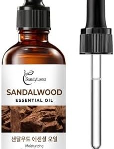 Sandalwood Essential Oil – 100% Pure & Natural Premium Grade Aromatherapy Oil – Warm Woody Scent for Meditation & Relaxa