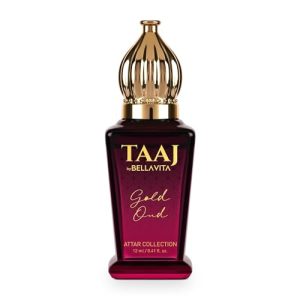 Unisex Gold Oud Long Lasting Attar Caramel Rose Jasmine Orris 12ml Non-Alcoholic Roll OnIdeal Gift BELLAVITA TAAJ Unis