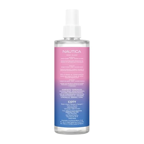 Nautica For Her Rose Island Eau De Parfum, Long Lasting & Mood-Boosting Women's Perfume, 1.6 Fl Oz Vegan Formula