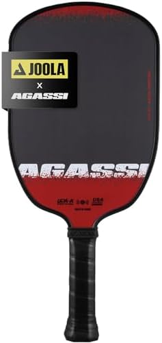JOOLA Agassi PRO IV 14mm Pickleball Paddle - Carbon Fiber Surface Increases Spin & Control for Experts | JOOLA Agassi P